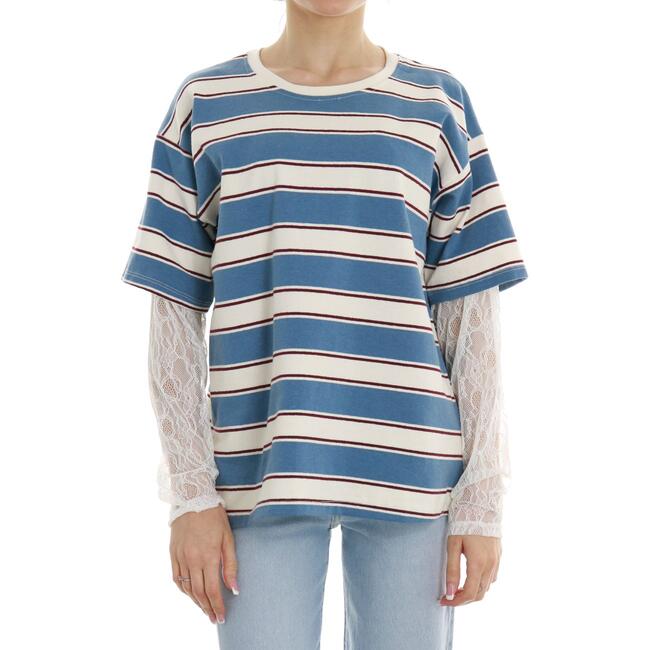 MAGLIA RIGHE E PIZZO HAVEONE - Mad Fashion | img vers.1300x/